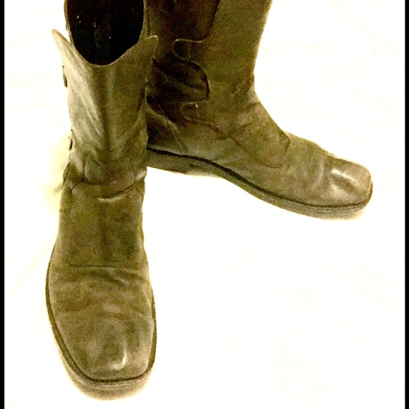 Town and country hide leather boots